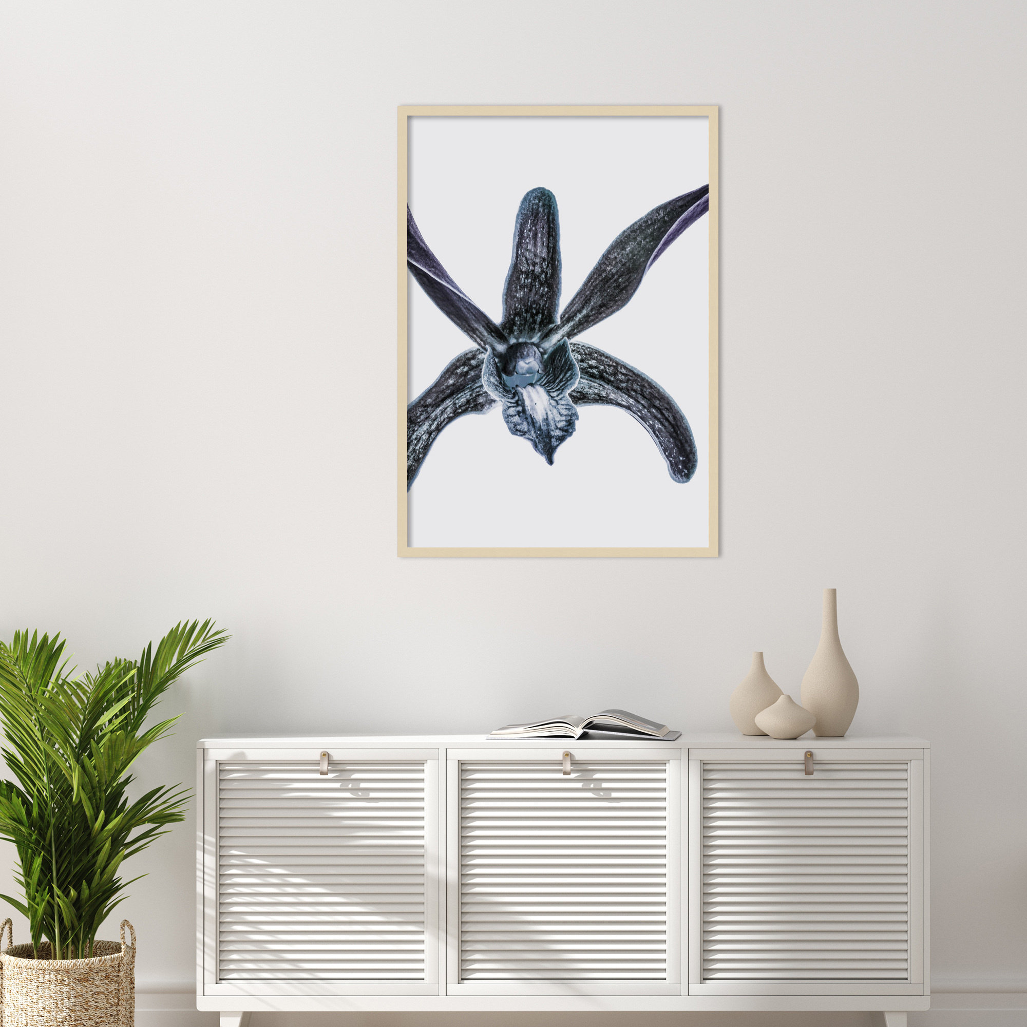 Orchid by Shot by Clint Wood Framed Wall Art Print, 41" H x 29" W, Brown