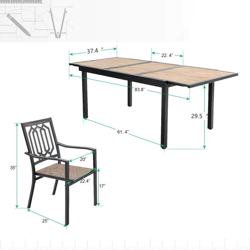 Ensemble repas 9 pièces Milnor