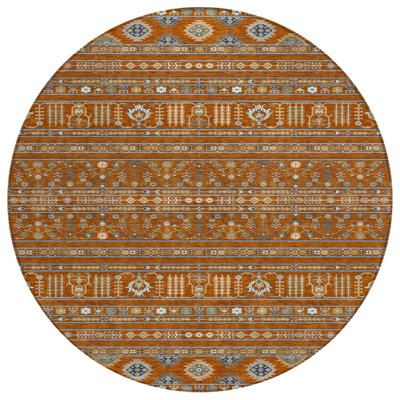 Machine Washable Indoor/Outdoor Boruta ACN2244 Navajo Rug