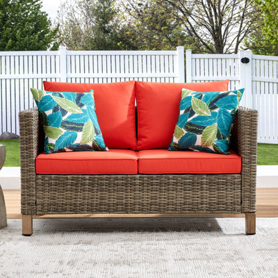 Outdoor Loveseat With Cushions by Ebern Designs