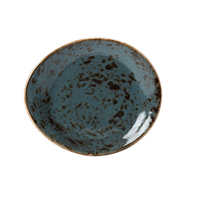 Assiette bleu artisanal