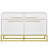 Moona 47'' Modern Luxurious Sideboard Buffets with 2 Drawers & Doors White