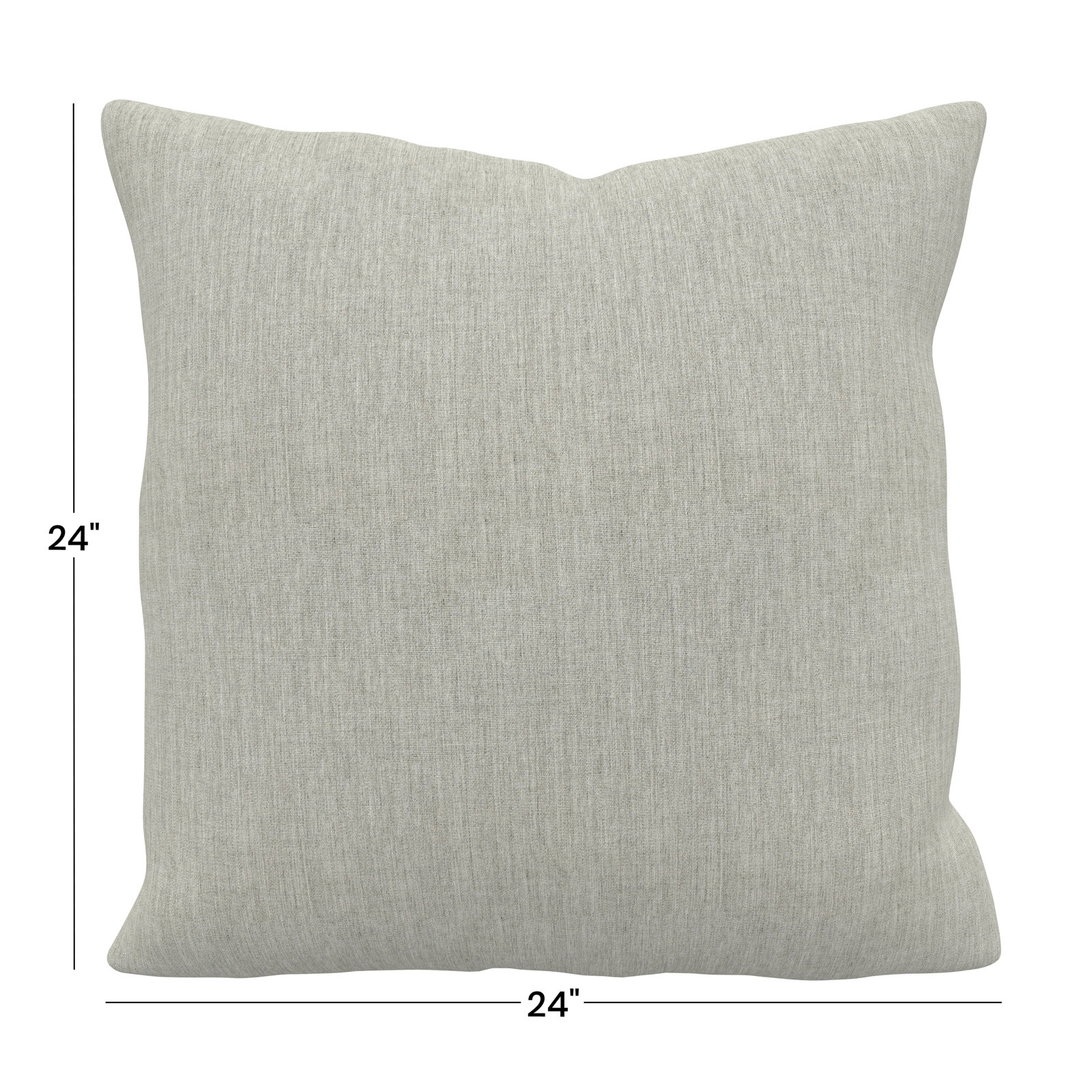 Sunbrella® Throw Pillow, Square 24", Canvas Granite Sunbrella® Canvas