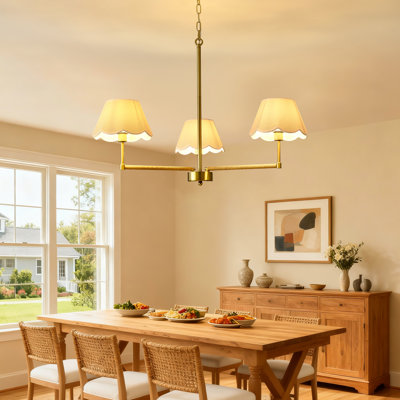 36-inch 3-Light Bohemian style chandelier 
