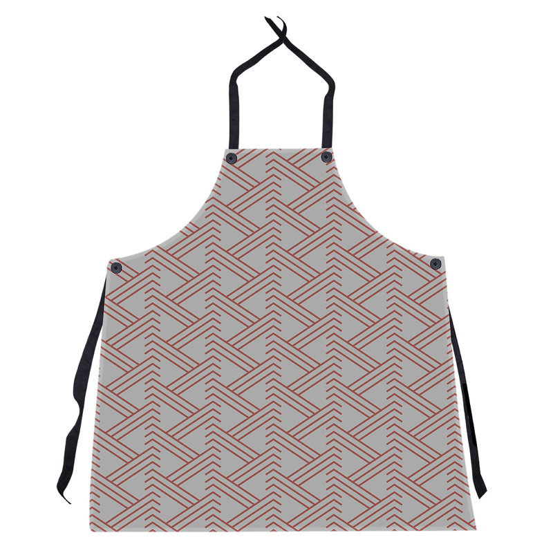 Jordao Bib Apron, Gray/Red