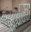 Vert pomme, quartz et gris / motif floral