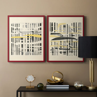ABSTRACT Series cmxxxi - reproduction encadrée de qualité supérieure - prête à être accrochée - aucun clou requis - aucun clou requis