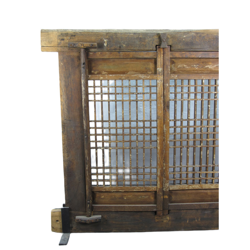 Asian Classic Stained Wood Pivot Window