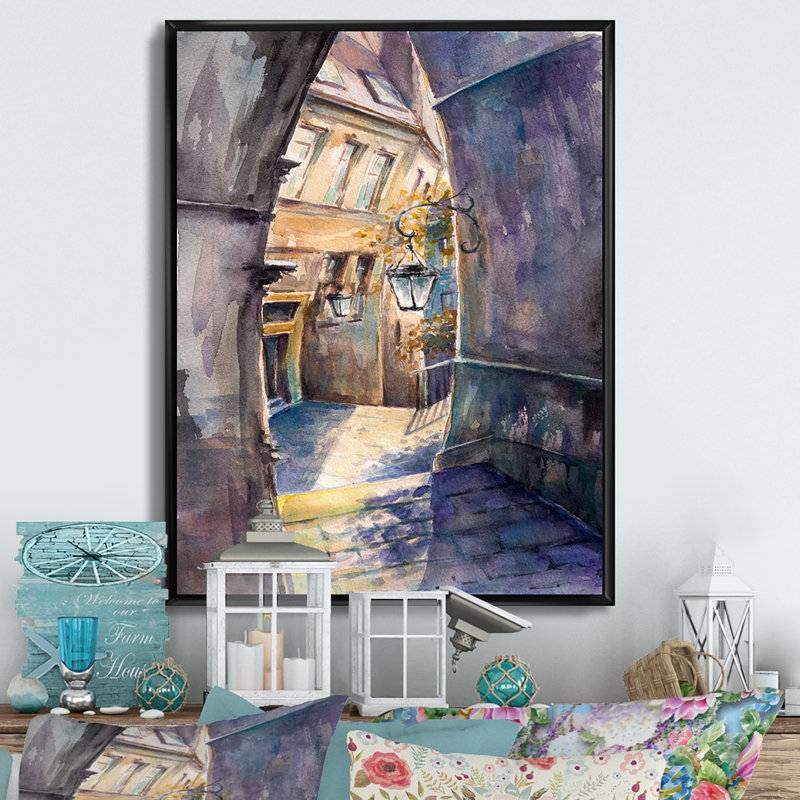 Paris City - Peinture sur toile, H 40 po x l 30 po x P 1,5 po, Cadre flottant noir