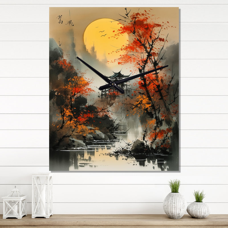 Horloge murale Jakarra - Japon, H 28 po x l 12 po