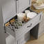 Armoire de cuisine Tanja, armoire de cuisine de 70 po de hauteur avec 4 portes et tablettes réglables, armoire de rangement moderne avec grand tiroir pour la salle à manger
