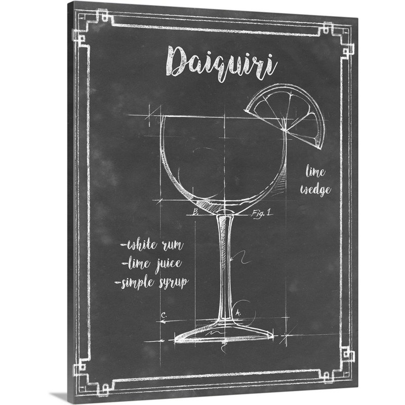 Mixology III - Impression sur toile, Toile tendue, H 30 po x l 24 po x P 1,25 po