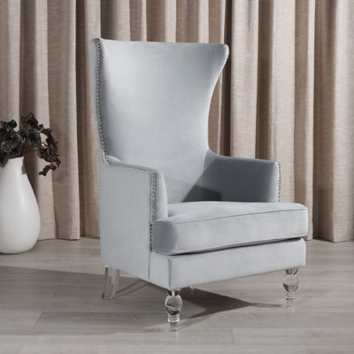 Bree 73.914Cm Wide Velvet Wingback Chair