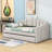 Twin Upholstered Daybed with USB Charging Ports and Trundle-798700813-798700812