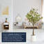 Arbre d'eucalyptus artificiel réaliste en pot blanc pour salon ou bureau intérieur - 48 po