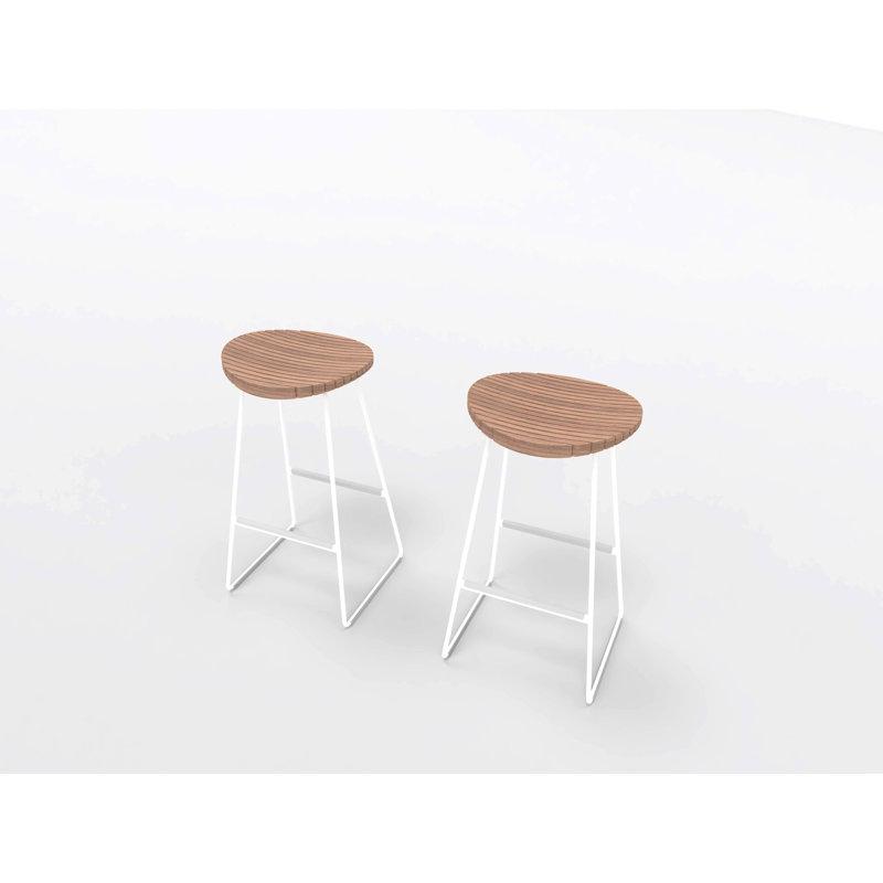 Clark Counter Stool 750H, Walnut/White
