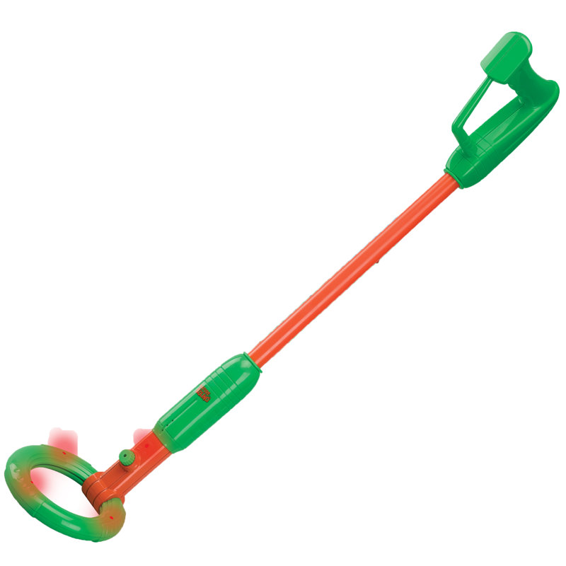 Nature Bound: détecteur de métal - vert et orange - détecteur de jouets et d'objets lumineux 29 po, poignée réglable, outil d’exploration pour l'extérieur, enfants de 6 ans et plus