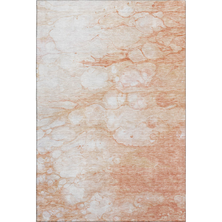 Premium Machine Washable Prisco Coral Rug