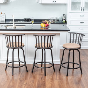 24/29 Inch Seat Height Bar Stools With Metal Frame For Kitchen Island Home Pub