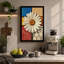 Daisy Geometric - Wrapped Canvas-1386688634-1386688635