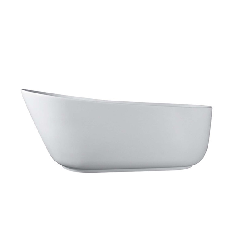 67" Solid Surface Soaking Bathtub With Overflow For Bathroom