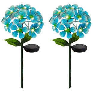 Piquet de jardin solaire à énergie solaire en métal (Ensemble de 2)