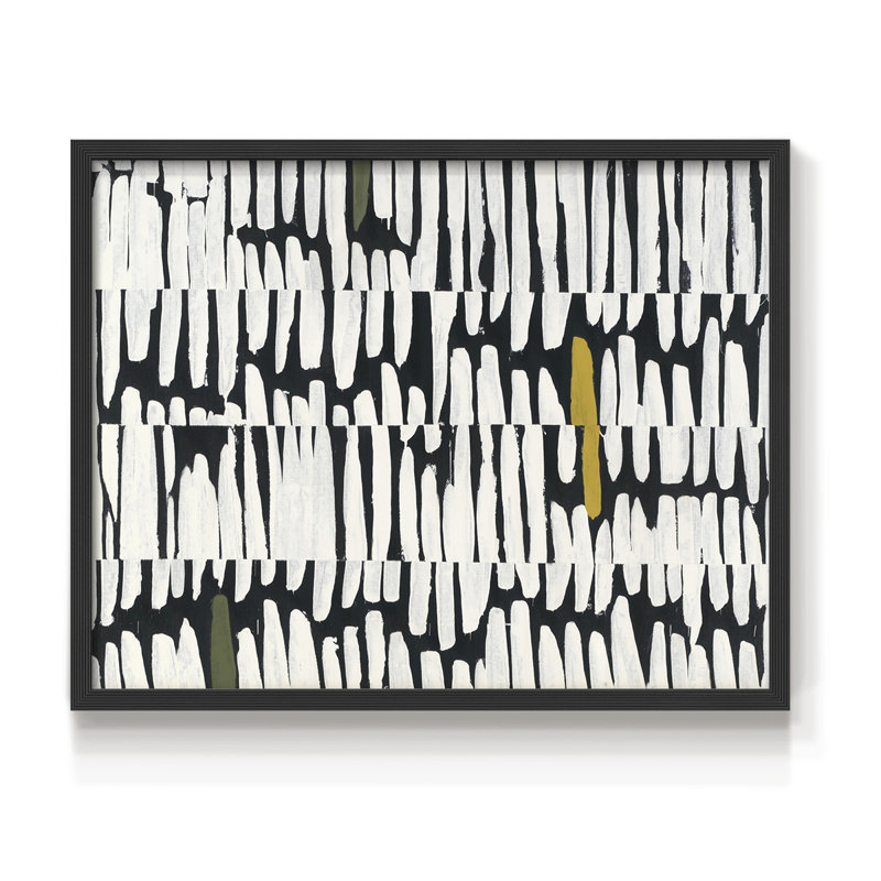 Nuit et jour V1 - Reproduction encadrée - Restickable, H 16 po x l 20 po, Noir, noir, noir, noir