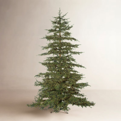 White 7.5' Pre-Lit Pine Christmas Tree (672)