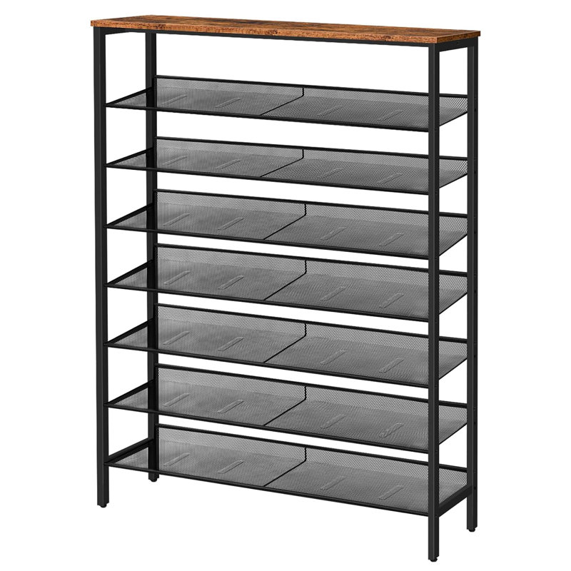 Range-chaussures à grande capacité à 8 niveaux, rangement efficace pour une maison soignée, H 53,9 po x l 39,4 po x P 11,8 po