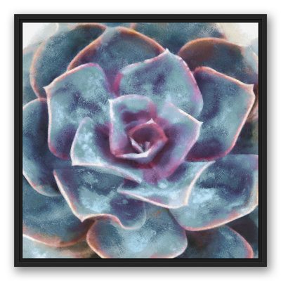 «Mauve et bleu sarcelle», reproduction d'art sur toile encadrée