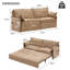 Très grand lit gigogne - Canapé-lit convertible avec ports USB, méridienne en tissu-1747143137-1776217933