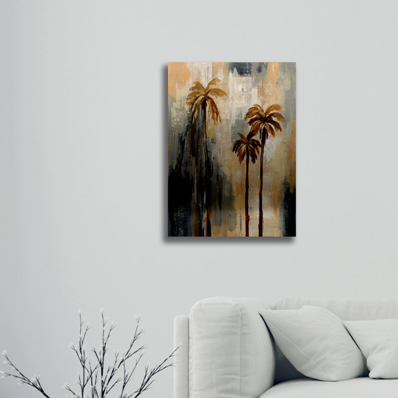 « palm trees i », métal imprimé, H 22 po x l 16 po x P 1 po, Sans cadre