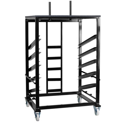 Regency Cocktail Table Dolly with Sloped Shelves for 30" Round Tables
