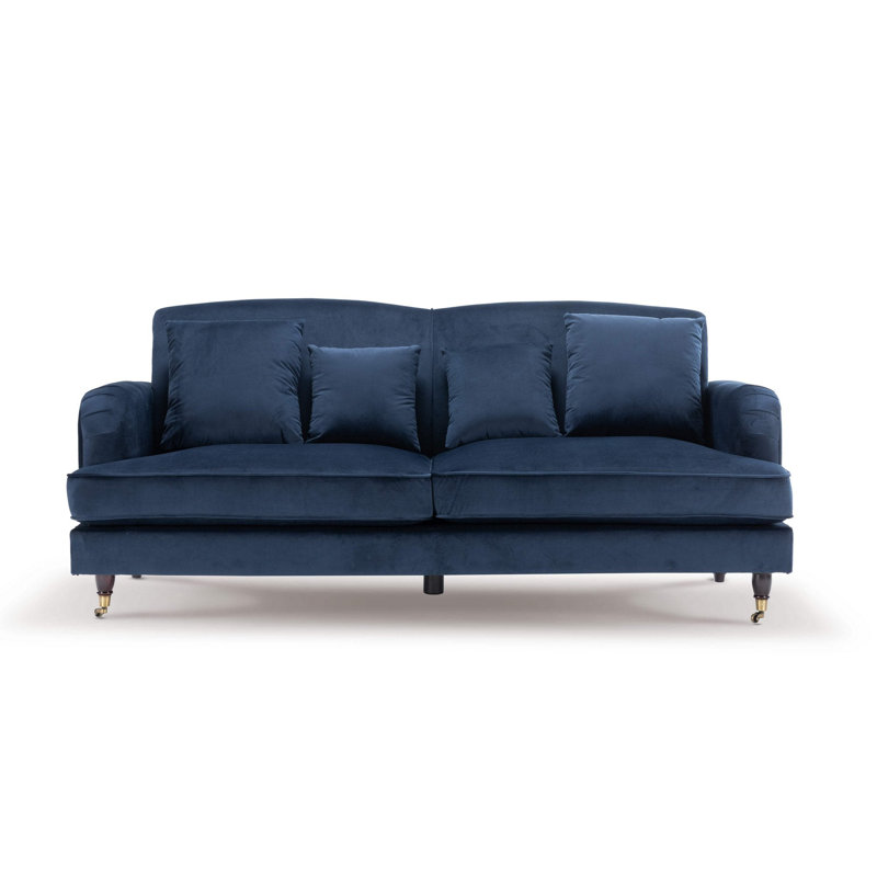 Penermon Roll Arms Sofa, Navy Blue, 3