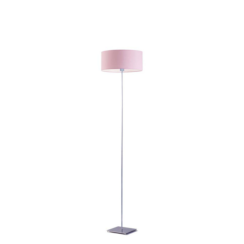 Ayania 150cm Traditional Floor Lamp, Silver, Light Pink