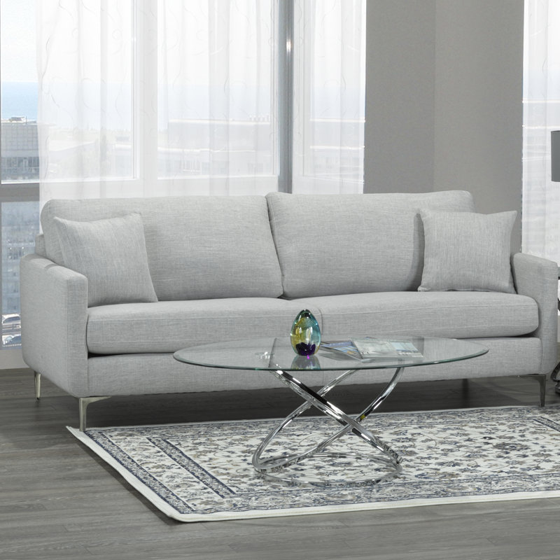 Canapé à accoudoirs carrés avec coussins réversibles 87 po Spofford