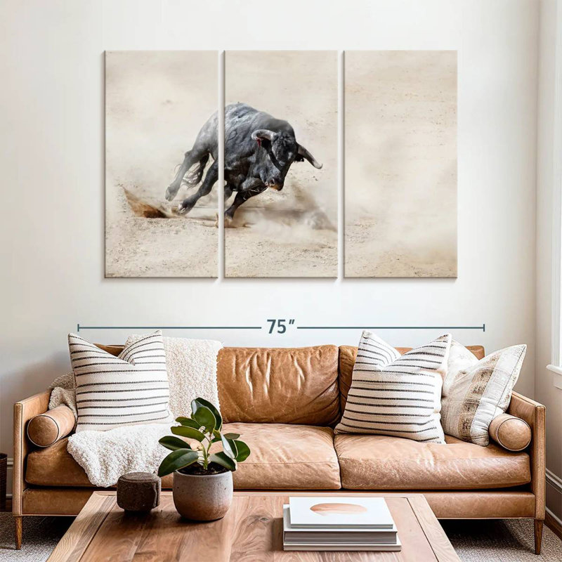 Charging Bull, 42" H x 65" W