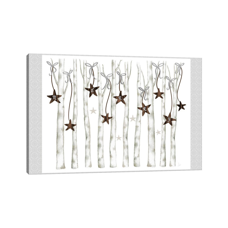 Merry And Bright Birch Trees I by Andi Metz - Wrapped Canvas Painting, 101.6 cm H x 66.04 cm W x 1.91 cm D