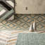 Tapis à chevrons gris / turquoise-17264896