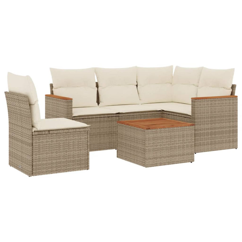 Ensemble de canapé de jardin Vidaxl beige