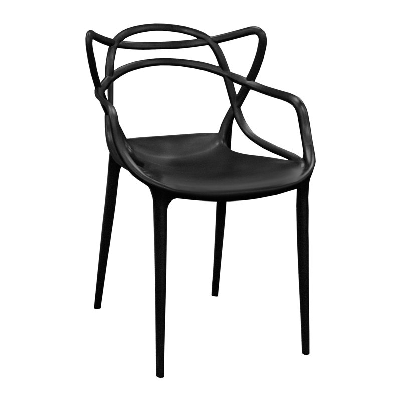 Ensemble de 2 chaises d'appoint Modern, Noir