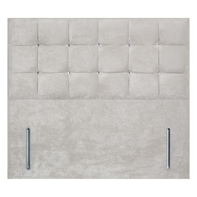 Glamour Upholstered Panel Headboard, Small Double (4'), Kensington Pearl, Kensington