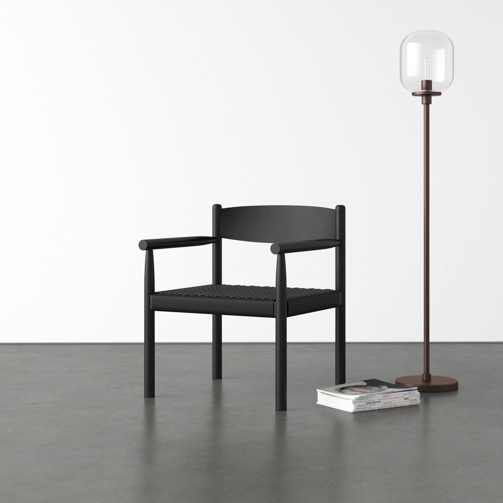 Lyydia Teak Armchair, Black