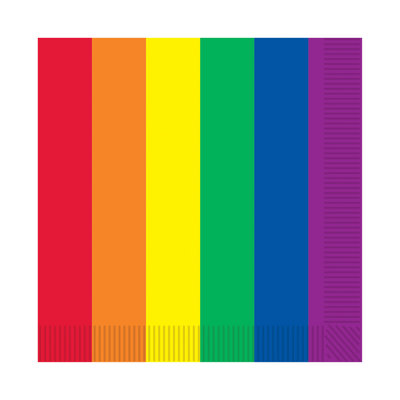 Serviettes Rainbow Beverage - paquet de 12