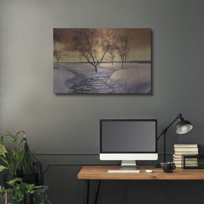Lark Manor ™ «Amber Ice» par Diane Romanello, art mural en métal, H 24 po x l 36 po