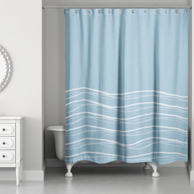 Rideau de douche simple à rayures Brésil