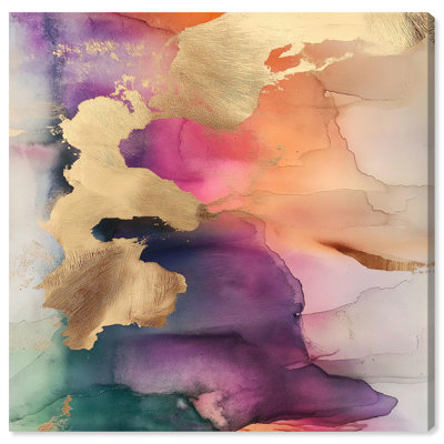 «Foil Gold Dreamscape Canvas Spring Abstracts» par Art Remedy