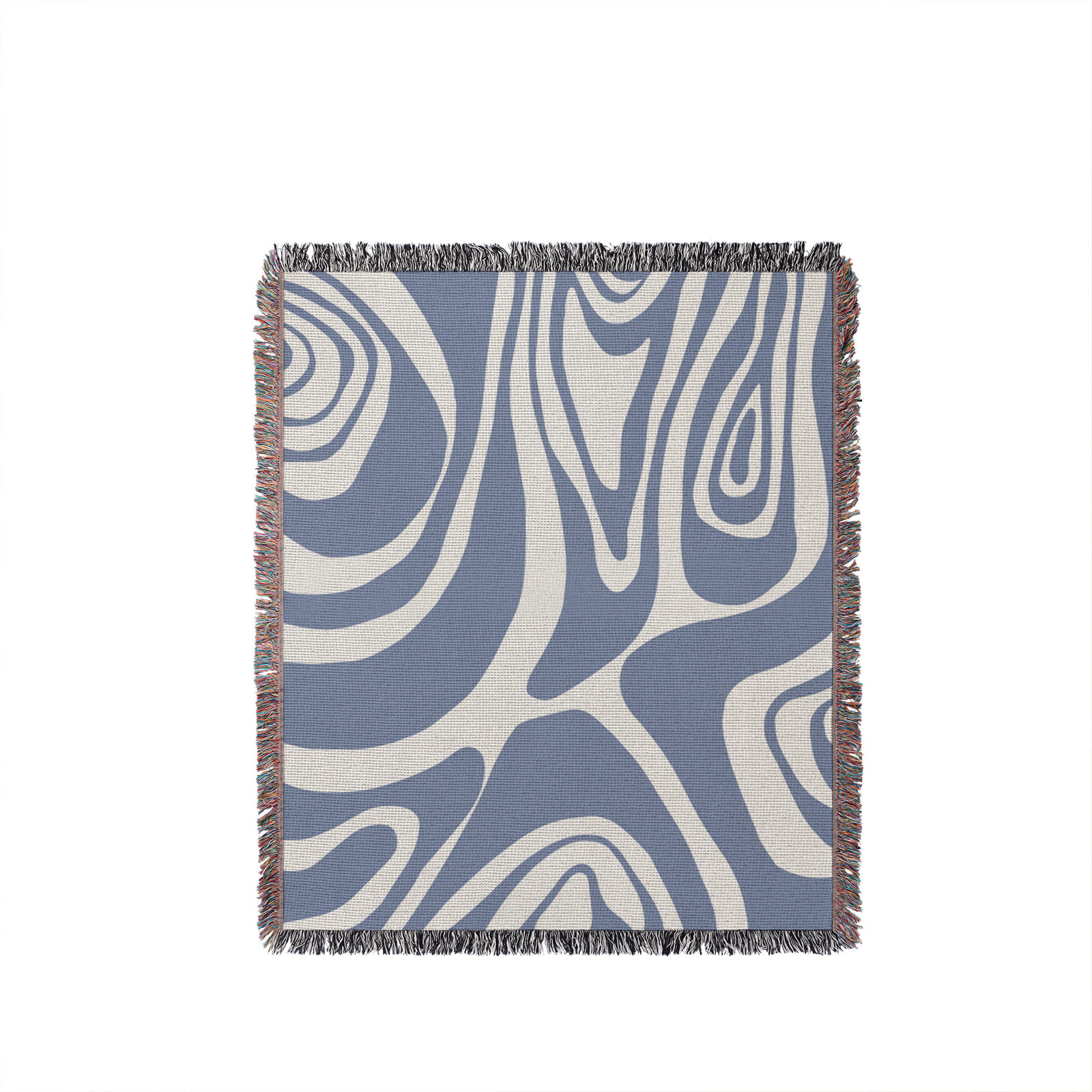 Kayle Cotton Throw Blanket, 50" x 60" – Throw, Light Blue