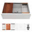 Station de travail 30 po x 20 po en céramique blanche pour évier de cuisine - bol simple. Et élégant. À la décoloration. Spacieux et pratique. Avec les accessoires nécessaires. Solide et durable. . Teinture - Surface.