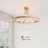 Ollivia 8 - Light 24'' Chandelier Style Circle Semi Flush Mount with Brushed Brass Finish and Crystals